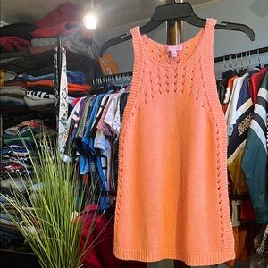 Lilly Pulitzer Orange Knit Tank Top